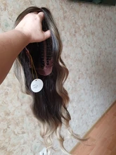 GEMMA-pelucas de cabello largo ondulado para mujeres negras, pelo sintético de parte media, para fiesta diaria, Cosplay, resistente al calor