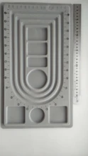 Placa de cuentas flocadas para fabricación de joyas, accesorios de pulsera, abalorios, herramientas de medición, diseño de joyería, bricolaje, 1 Uds.