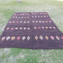 Винтажный Английский Плоский Плетеный Ковер 'X 10'6''/245X320 см