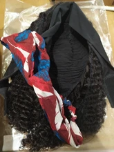 Wigs Headband Bangs Vendors Kinky Curly Human Hair-Extension Glueless Black Jerry Full-Machine