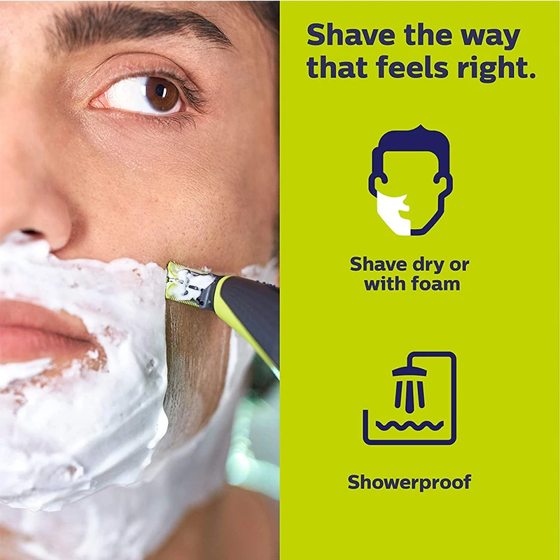 Philips OneBlade Pro QP2630 Face Body Hybrid Electric Shaver and Trimmer Men's Razor Wet Dry Beard Trimmer with 2 Blades 5 Combs