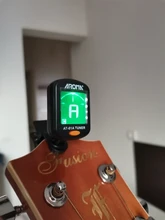 Guitar Tuner Chromatic Bass Ukulele Rotatable Black for Acoustic Lcd-Display