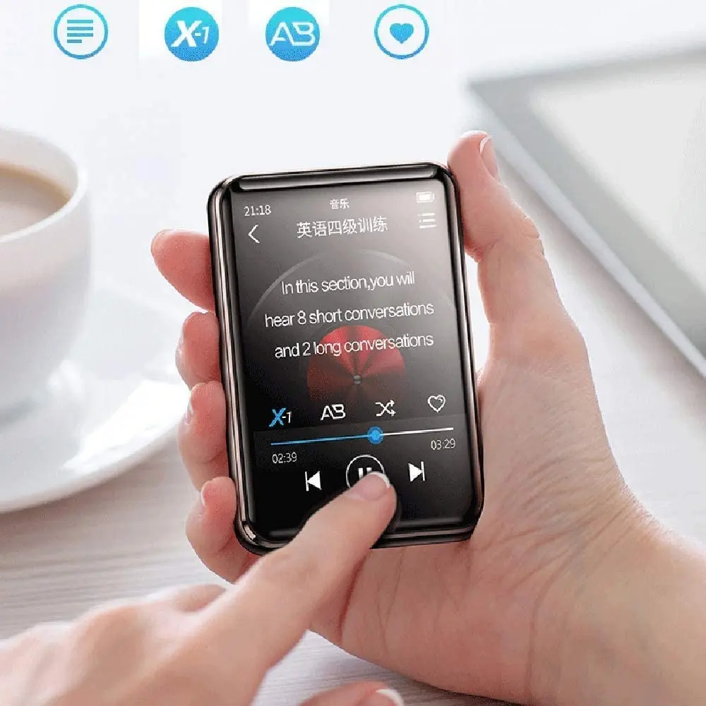 32GB MP3 Player with Bluetooth 2.4 inch Full Touch