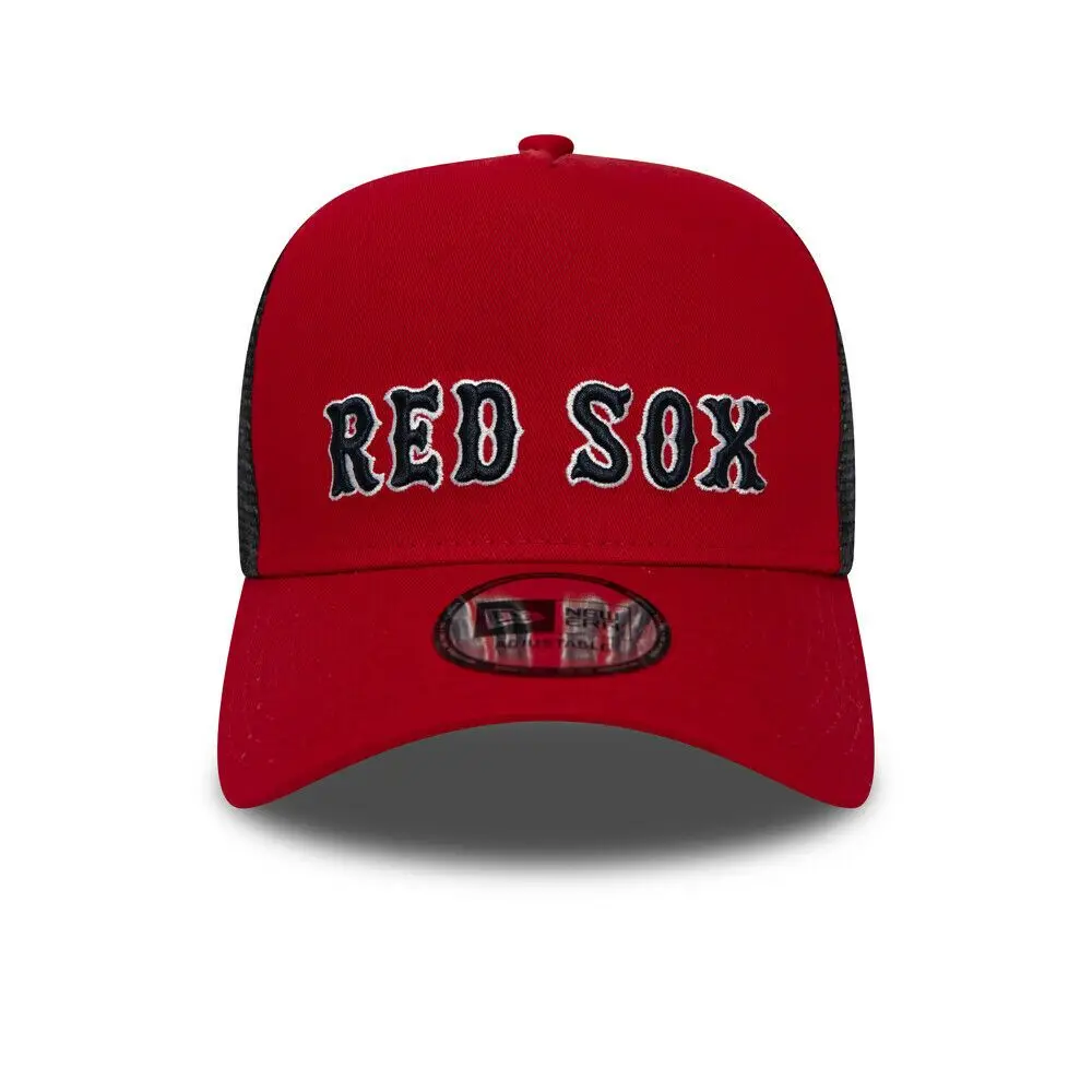 NEW ERA BOSTON RED SOX бейсболка MLB Кепка сетка полка красная с вышитым логотипом