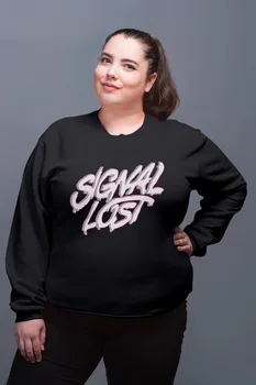

Angemiel Wear Signal Lost Black Women Sweatshirt