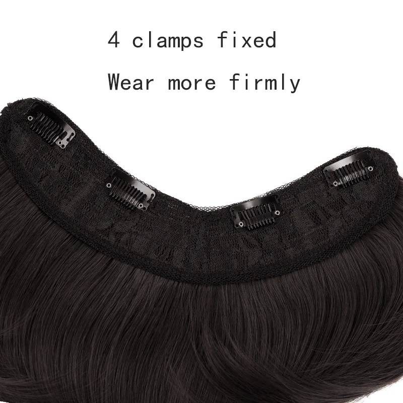 TALANG Wigs Black Natural Hair Extension Hairpin Clip In False Hair Pieces For Women Synthetic Pad Heat Resistat Fiber
