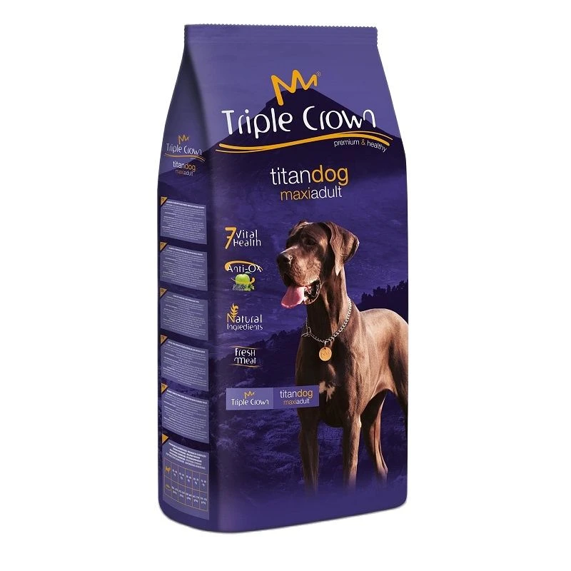 Triple Titan Maxi Hond Feed Voor Grote Honden, Versterkt Spieren En Immuunsysteem, Met Verse Kip, hond Levert, Kg Zak Of Pak Van 2 Zakken Van 15 Kg|Droogvoer Honden| - AliExpress