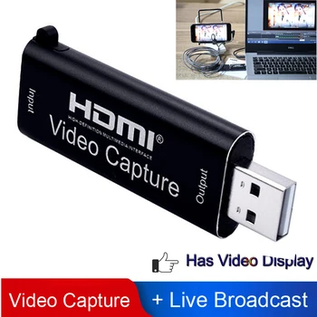 

Mini Video Capture Card USB 2.0 HDMI Video Grabber Record Box fr PS4 Game DVD Camcorder HD Camera Recording Live Streaming