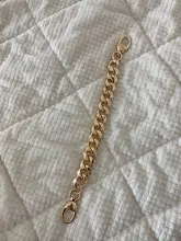 Cadena de aluminio de 20-40cm de oro plateado, correa para bolso, asas para bolso DIY, correa para bolso de repuesto, correas para bolso, accesorios para cadena