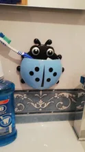 Toothbrush-Holder Rack Hanging-Organizer Suction-Cup Ladybug Bathroom-Accessories Wall-Mount