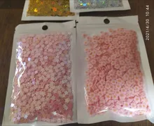 Flor de arcilla polimérica rosa para manualidades, margaritas, coloridas, pequeñas y bonitas partículas de barro klei de plástico, 5mm, 20 g/lote