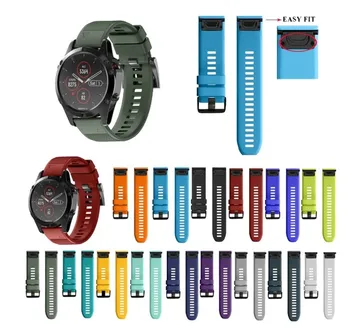 

50pcs. quickfit Silicone Watchband Strap for Fenix 3 Fenix 5S 5 5X D2 Approach S60 Smart Watch W/Tools 26 22 20MM