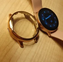 Funda protectora para Samsung galaxy watch active 2, accesorios de protección de pantalla de silicona de cobertura completa