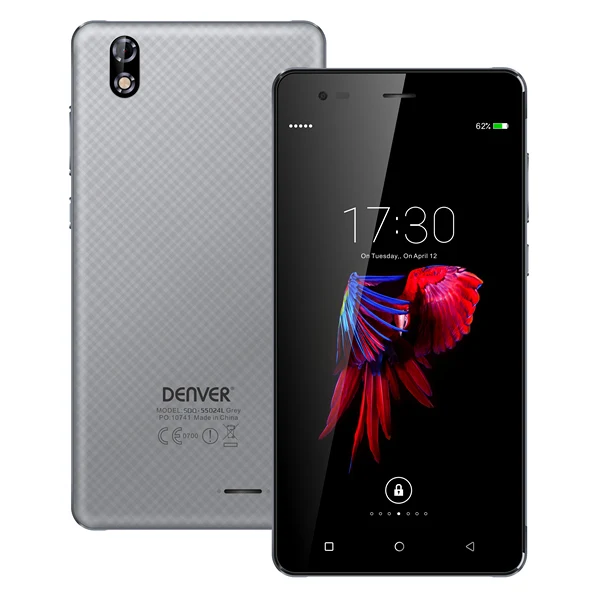 Смартфон Denver Electronics SDQ-55024L 5," ips quad core 16 GB 2 GB ram 4G серый