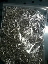 100 Uds Charms reliquias de la muerte 13x12mm colgante antiguo ajuste, Vintage bronce tibetano color plata, DIY para pulsera collar