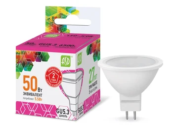 

Lamp led led-jcdr-standard 5.5 W 230v GU5.3 6500 K 495lm ASD