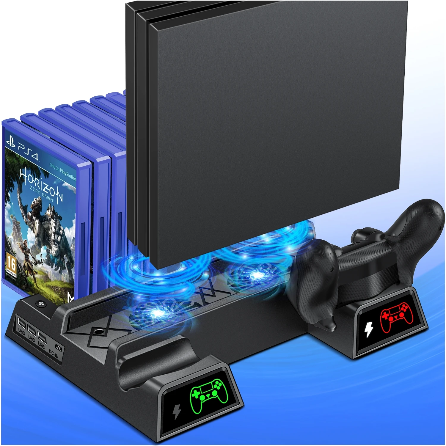 how Temple Transcend Fans for PS4/PS4 Pro/PS4 Slim Console Vertical Cooling Stand LED Dual  Charger PS4 Cooling Fan Cooler for Sony Playstation 4 - AliExpress