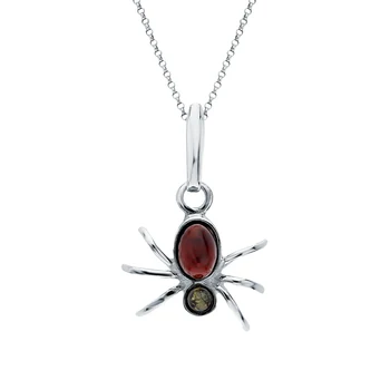 

Silver Pendant with amber sunlight