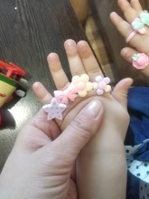 Anillo de fruta bonita para niñas, sortija Multicolor de colores, fruta bonita, traje de princesa, 12 Uds.