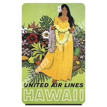 

Hawaii souvenir magnet vintage poster