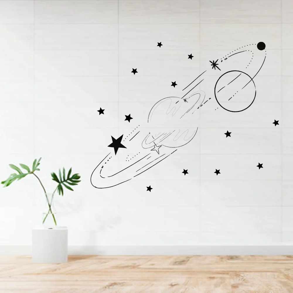 

Creative Solar system Design Decal Sticker with Stars and Planets Wall Living room and Bed Room Decoration A0026