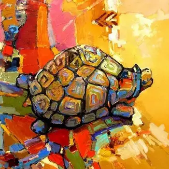

Coloring by numbers "turtle of luck" color kit cd011