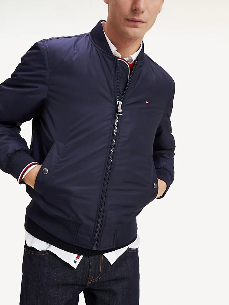 padded bomber jacket tommy hilfiger