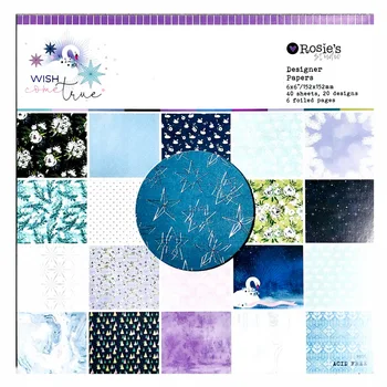 

CRZCrafter 6"x 6 Inch Scrapbooking Paper Pad Christmas Design 40 Sheets Craft Paper Background Pack Acid Free Origami Decorative