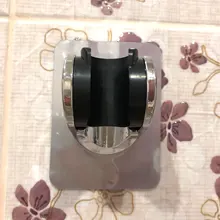Soporte de cabezal de ducha ajustable, autoadhesivo, de mano, sin taladro, sin perforación, cromado, soporte de montaje en pared