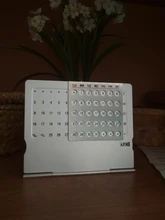 Mini Calendario de escritorio de Metal ultrafino, creativo, superperpetuo, único, 100 años, calendario inglés