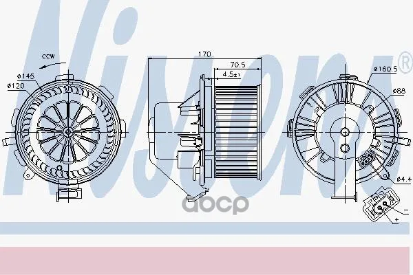 Мотор Отопителя Mb Sprinter-A/C 06- Nissens 87106 Nissens арт. 87106