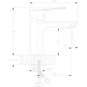 

Kitchen mixer rossinka RS27 with swivel excess (rs27-23)