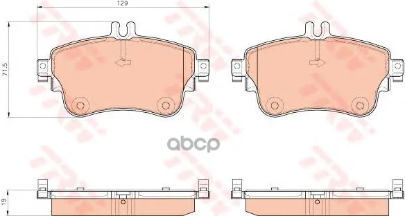 Колодки Тормозные Mercedes A(W176) 12-/B(W246) 11- Передние L=129мм Trw/Lucas Gdb1933 TRW/Lucas арт. GDB1933