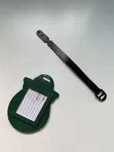 Tarjeta de equipaje de silicona con dibujos de aguacate, etiqueta de viaje, accesorios de viaje