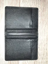 Bycobecy-Mini Cartera de cuero genuino para hombre, billetera pequeña, superfino, suave, 100%, tarjetero