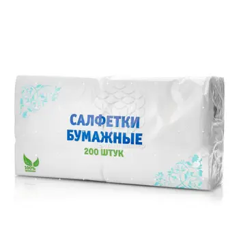 

Paper napkins flood single layer, White, 24*24 cm, 200 PCs