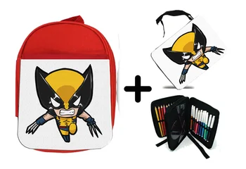 

PACK BACKPACK NETWORK AND CASE SUPERHERO WOLF school