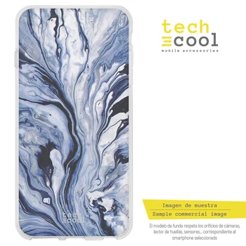 

FunnyTech®Silicone Case for Samsung Galaxy A7 2018 l texture lines Blue