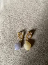 Pendientes de Clip Vintage para mujer, piedra de Palacio, Clips en pendiente sin Piercing, barroco, gris, blanco, Piedra en forma de gota de agua