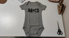 Ropa infantil con estampado de letras ABCD, Pelele de Rock Acdc para recién nacidos, niño y niña, trajes