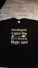 Hogwarts no contratación así que enseñar Muggles en T camisa regalo camisetas camisas 90s estética Potter Tops A-644