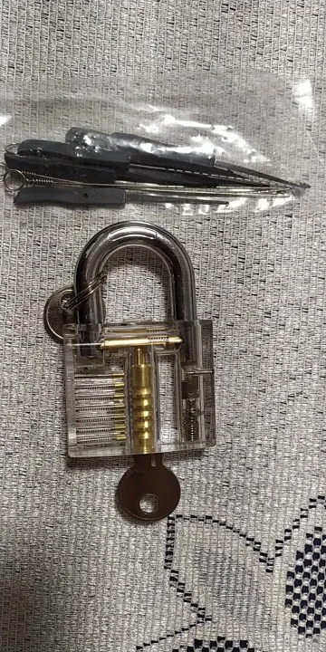 KAK Transparent Visible Pick Cutaway Practice Padlock Lock With Broken Key  Removing Hook Kit Extractor Set Locksmith Wrench Tool - AliExpress