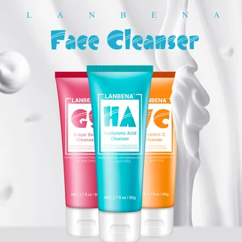 

LANBENA Facial Cleanser Face Wash Foam Face Cleansing Face Scrub Moisturizing Deep Cleansing Oil Control Shrink Pore Skin Care