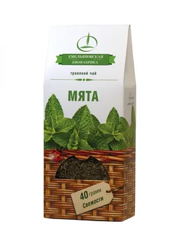 

Tea herbal емельяновская biofactory "Mint", herbal, leaf, 40 gr