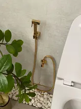 Bidet Sprayer Toilet-Kit Shower-Head Hand-Held Gold Shattaf Douche Fauce Square Brass
