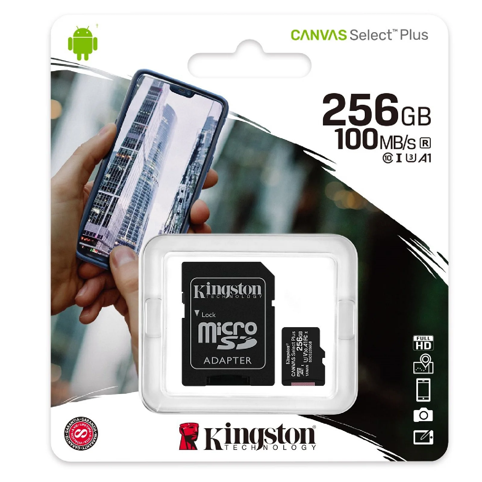 Kingston Micro Sd Canvas Select Plus-Original-Memoria Microsd Cards-32Gb 64Gb 128Gb 256Gb Samsung Xiaomi Huawei