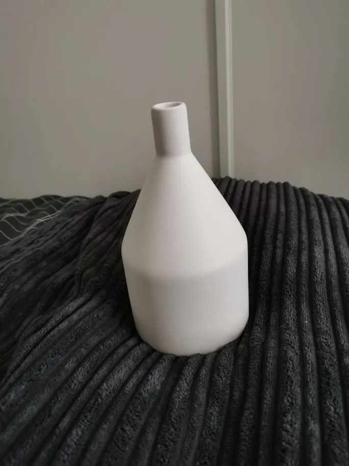 qiuqiu Ceramic Vase Geometric Art Dried Flower Vase Ceramic Home Decoration Ornaments-1#