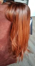 Red Wig Bangs Synthetic-Hair Wine Heat-Resistant Orange Cosplay Layered Black GEMMA Long