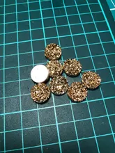 Nueva moda 40 Uds 8/10/12mm mezcla de colores AB Druzy Natural estilo mineral de resina plana cabujones para pulsera pendientes Accesorios