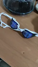 COPOZZ profesional impermeable chapado claro doble Anti-niebla gafas de natación Anti-UV de las mujeres de los hombres gafas de natación gafas con el caso